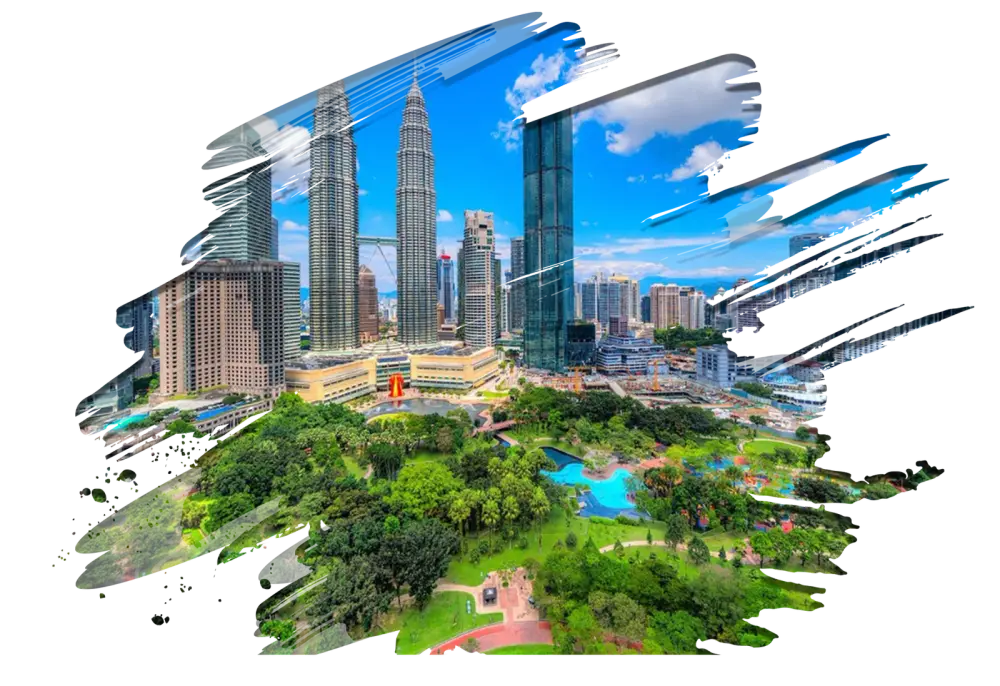 Kuala Lumpur skyline with the Petronas Twin Towers, Malaysia